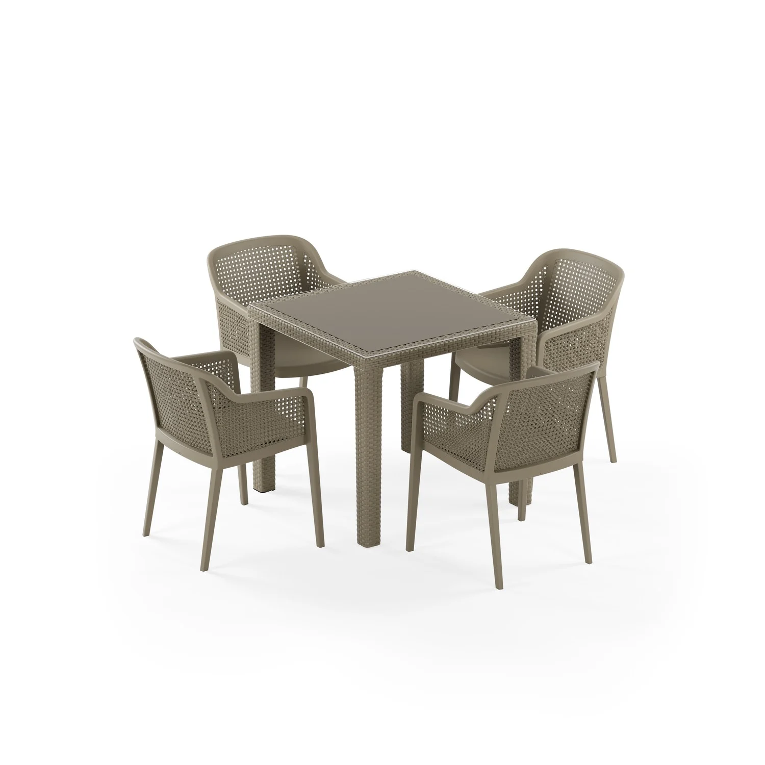 Antares Camlı 80x80 & Octa Koltuk | 4 Kişilik