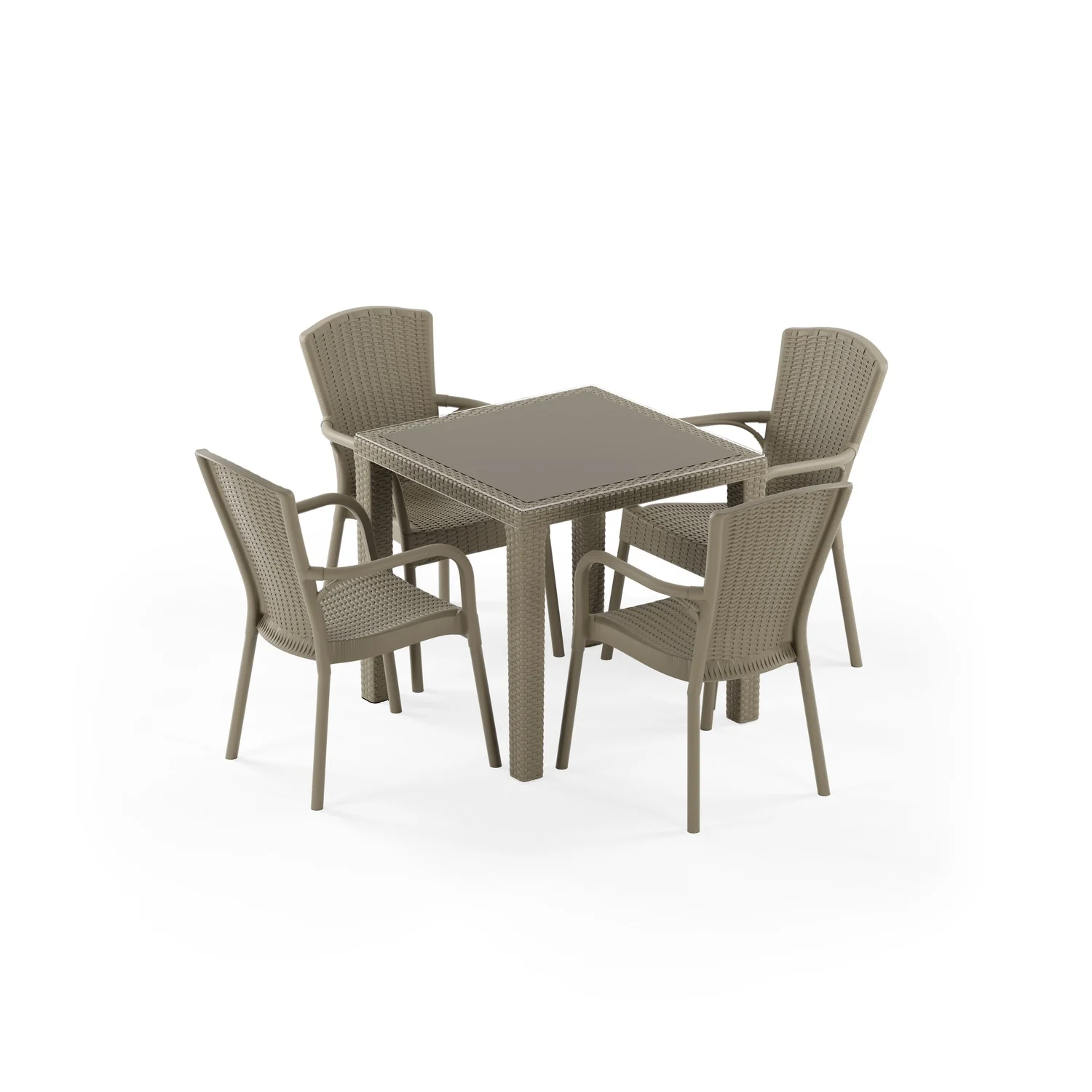 Antares Camlı 80x80 & Royal Koltuk | 4 Kişilik