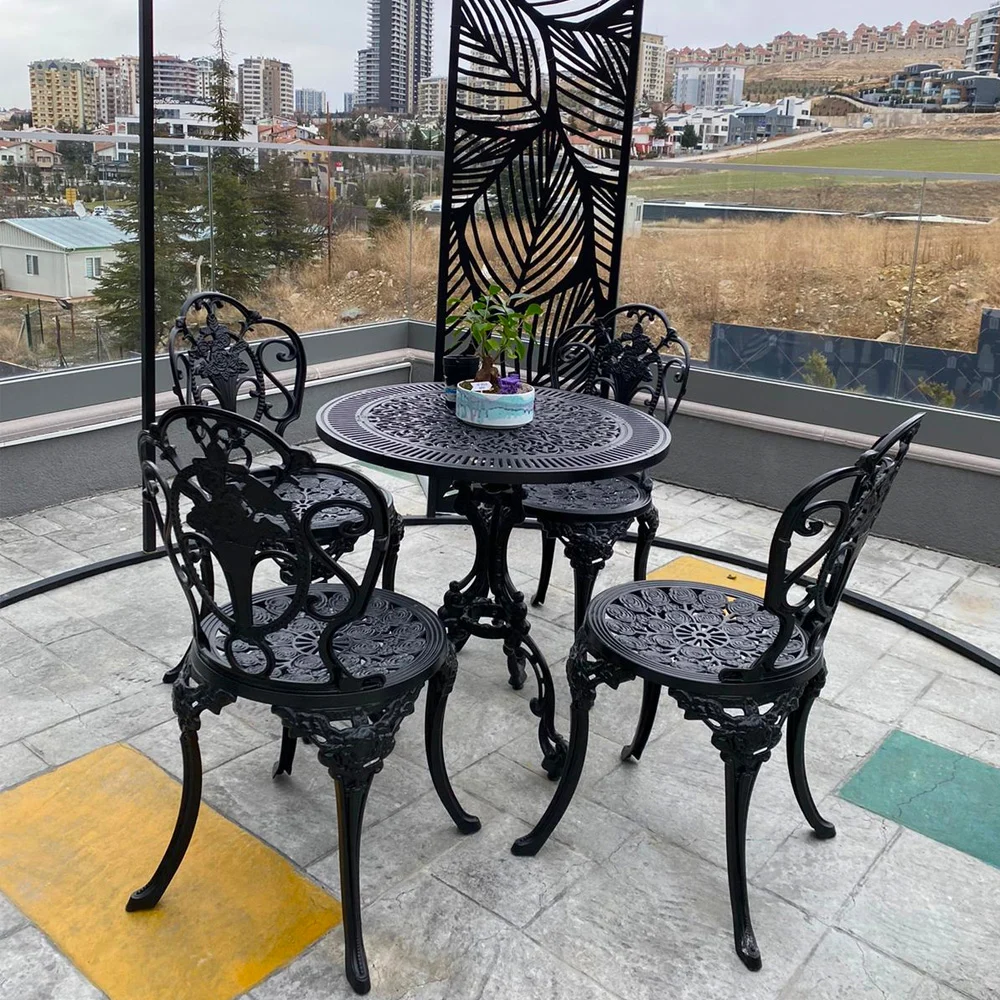 Rose 4 Kişilik Yuvarlak Masa Takımı (CG-7014)