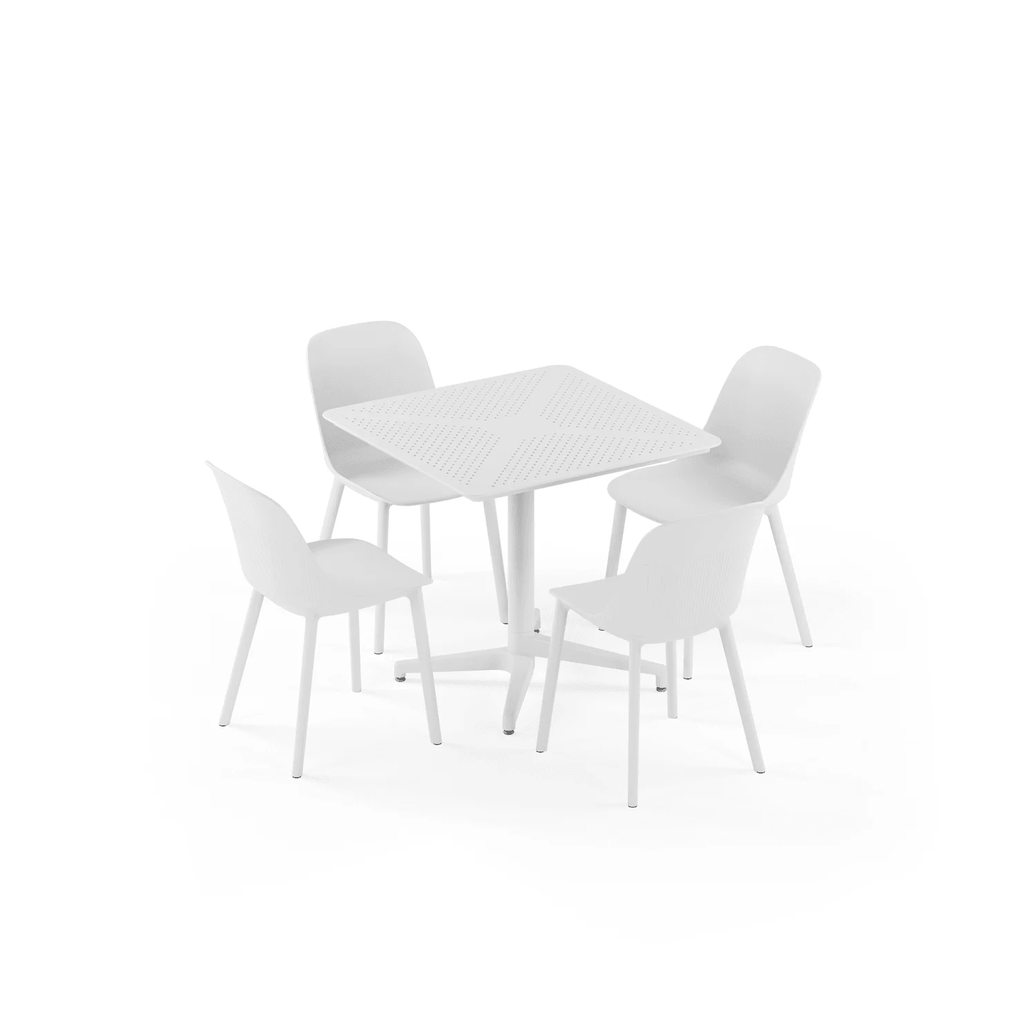 Moon 80x80 Katlanır & Shell-P Sandalye | 4 Kişilik