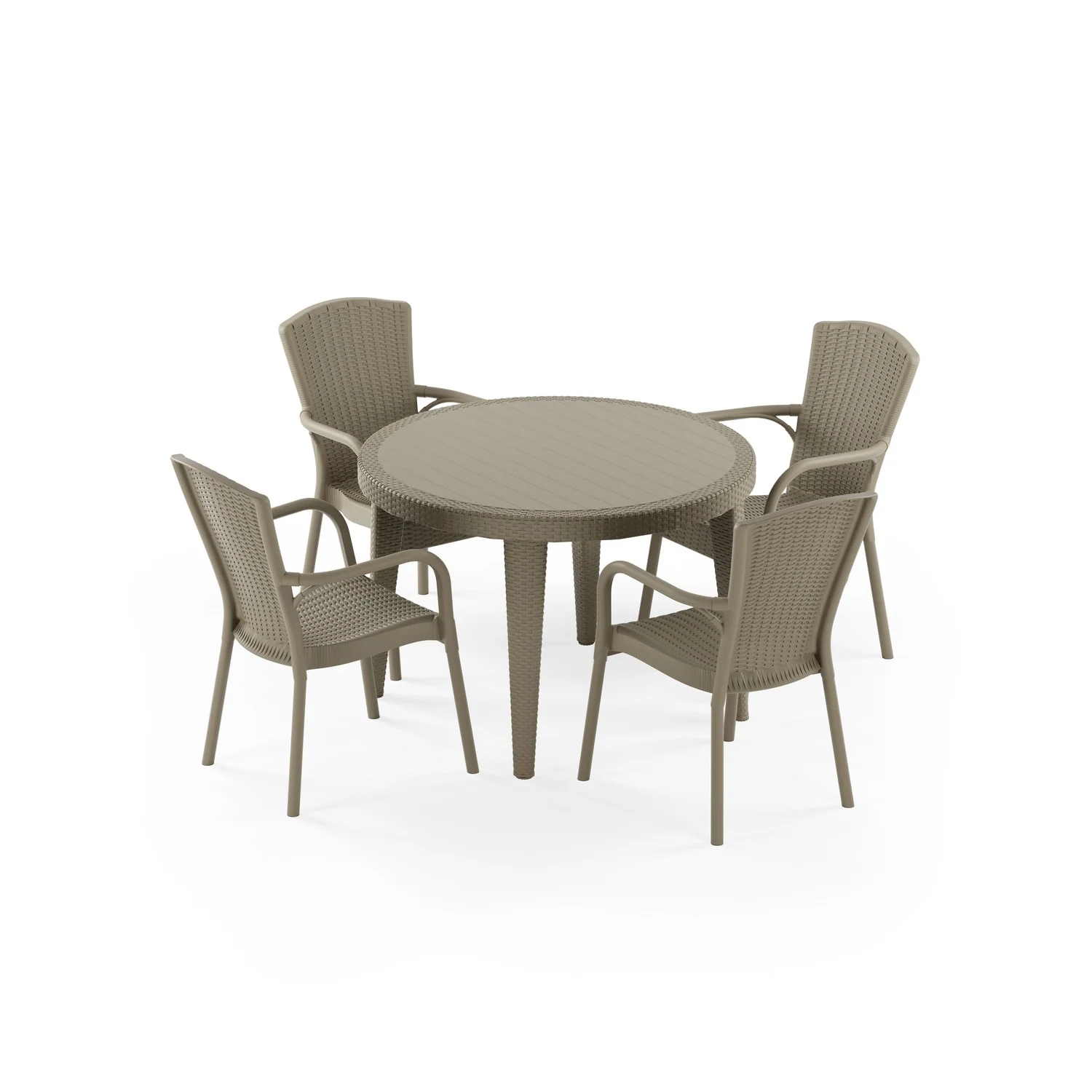 Osaka Rattan Ø110 & Royal Koltuk | 4 Kişilik