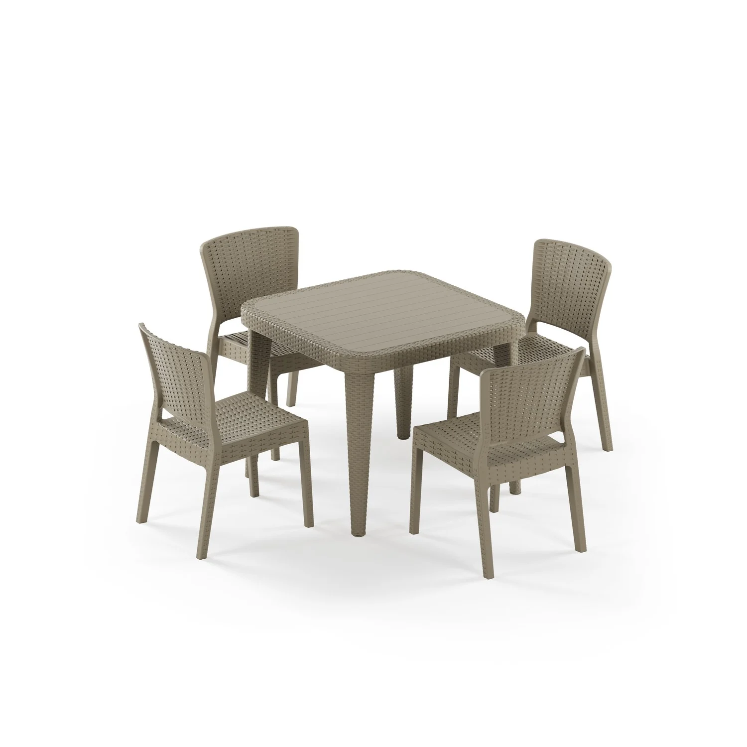 Osaka Rattan 90x90 & Antares Sandalye | 4 Kişilik